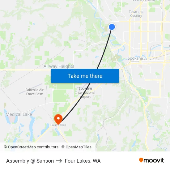 Assembly @ Sanson to Four Lakes, WA map