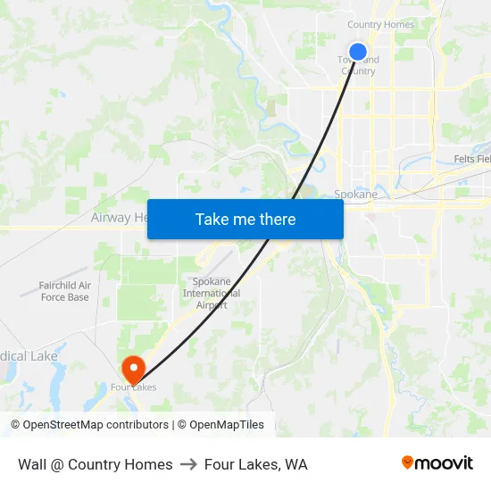 Wall @ Country Homes to Four Lakes, WA map
