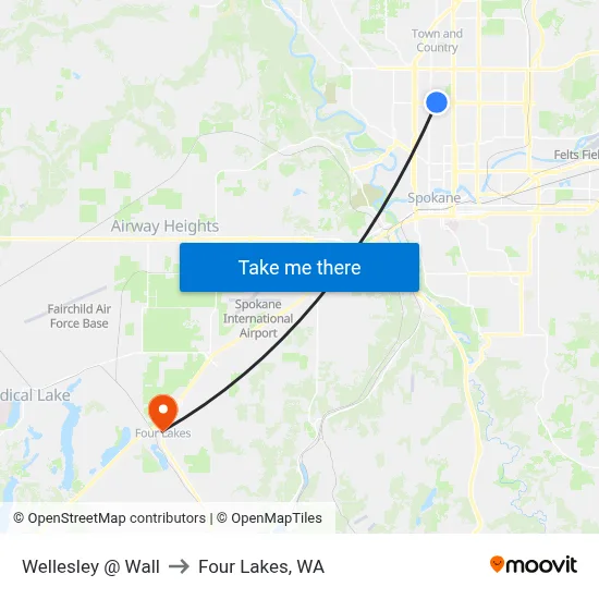 Wellesley @ Wall to Four Lakes, WA map