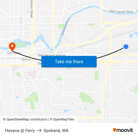Havana @ Ferry to Spokane, WA map