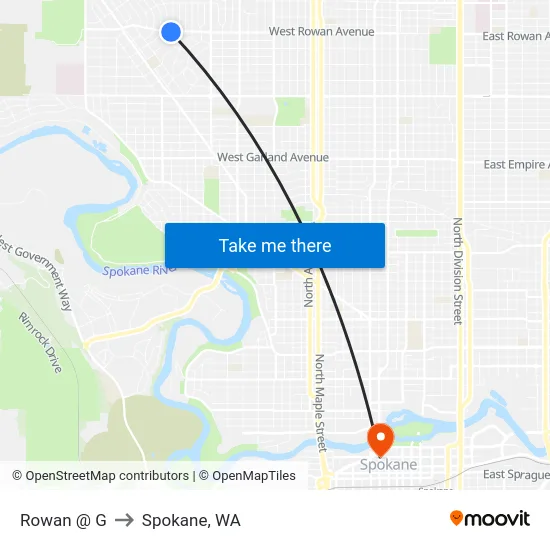 Rowan @ G to Spokane, WA map