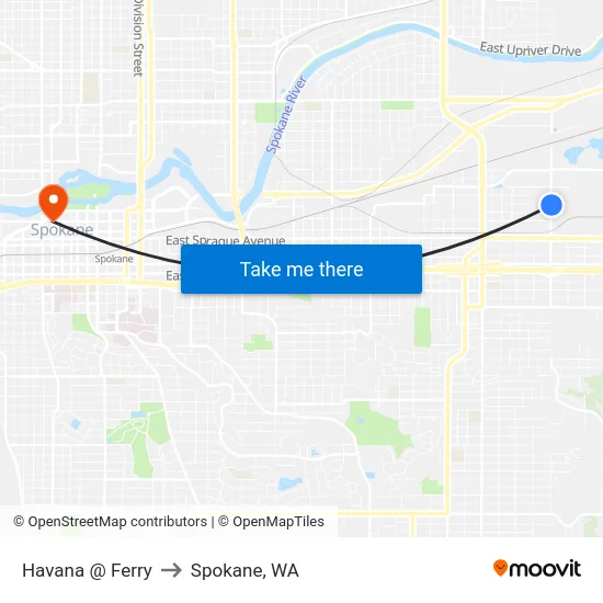 Havana @ Ferry to Spokane, WA map