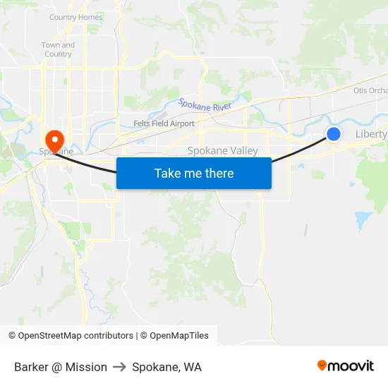 Barker @ Mission to Spokane, WA map