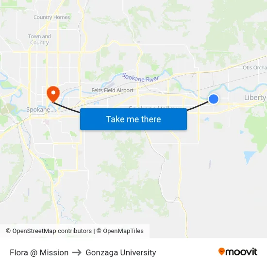 Flora @ Mission to Gonzaga University map
