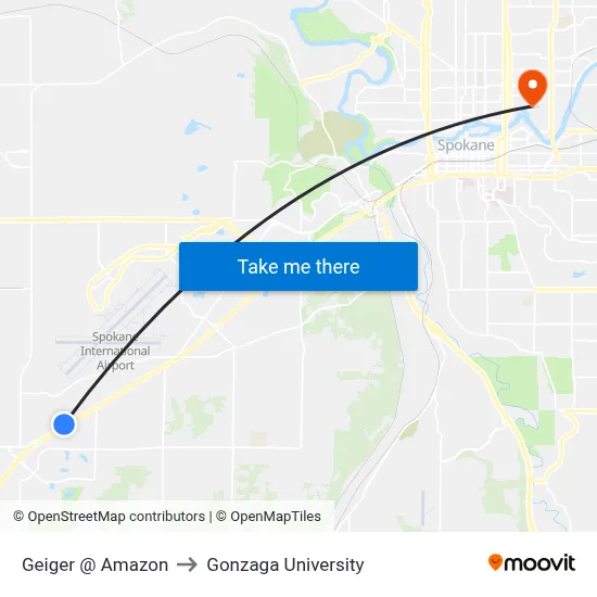 Geiger @ Amazon to Gonzaga University map