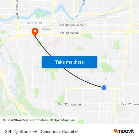 29th @ Stone to Deaconess Hospital map