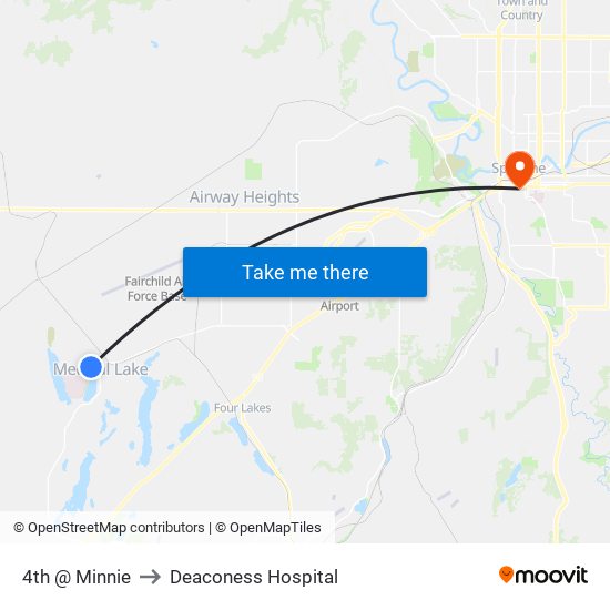 4th @ Minnie to Deaconess Hospital map