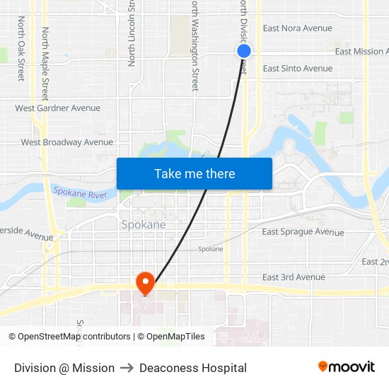 Division @ Mission to Deaconess Hospital map