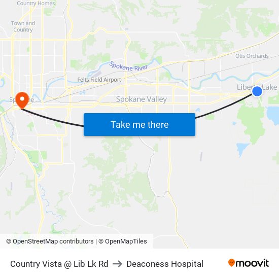 Country Vista @ Lib Lk Rd to Deaconess Hospital map