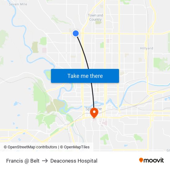 Francis @ Belt to Deaconess Hospital map