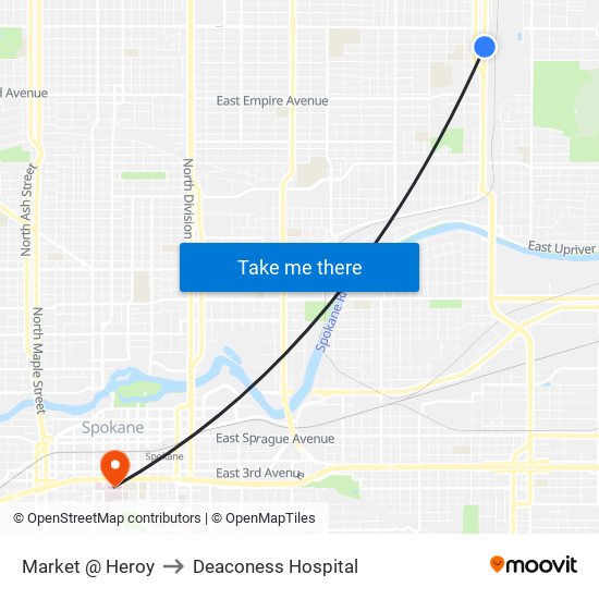 Market @ Heroy to Deaconess Hospital map