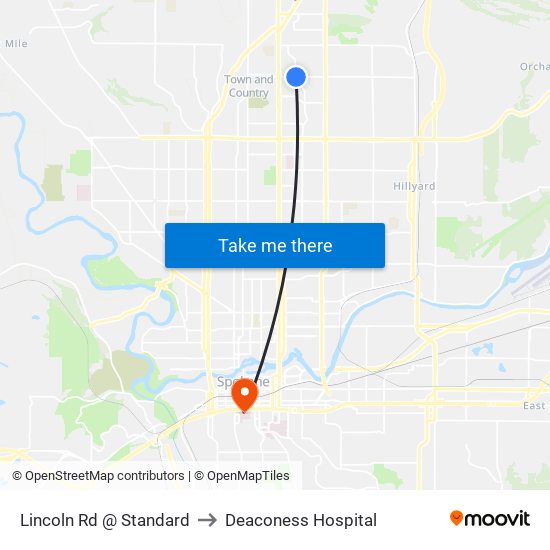 Lincoln Rd @ Standard to Deaconess Hospital map