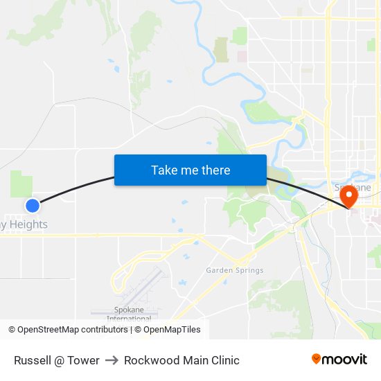 Russell @ Tower to Rockwood Main Clinic map