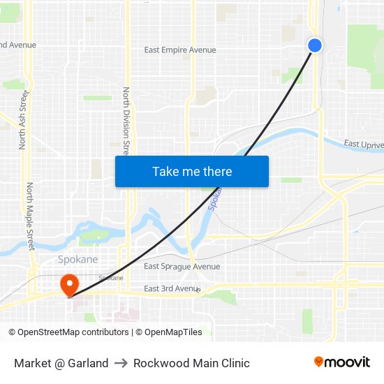 Market @ Garland to Rockwood Main Clinic map