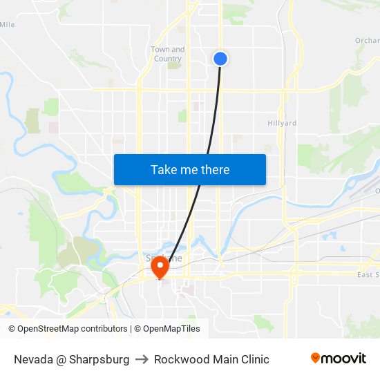 Nevada @ Sharpsburg to Rockwood Main Clinic map