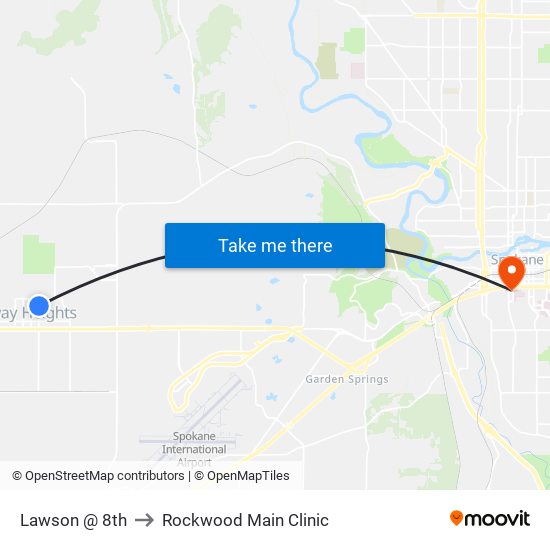 Lawson @ 8th to Rockwood Main Clinic map