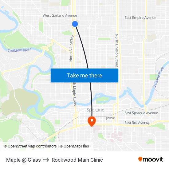 Maple @ Glass to Rockwood Main Clinic map