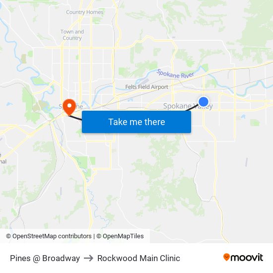 Pines @ Broadway to Rockwood Main Clinic map