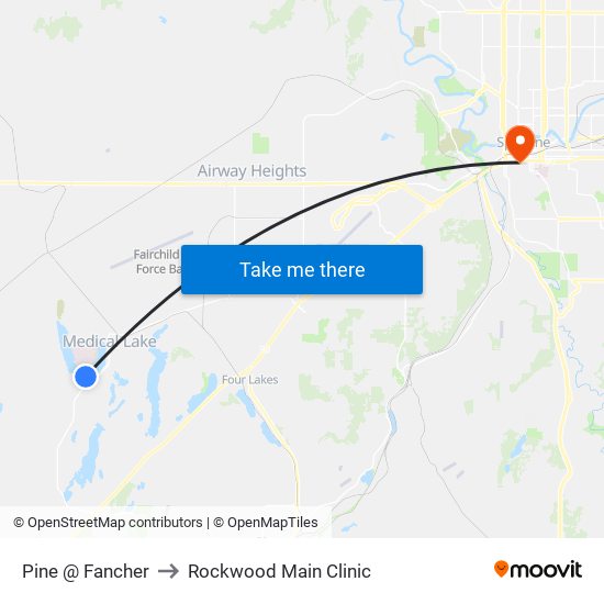 Pine @ Fancher to Rockwood Main Clinic map