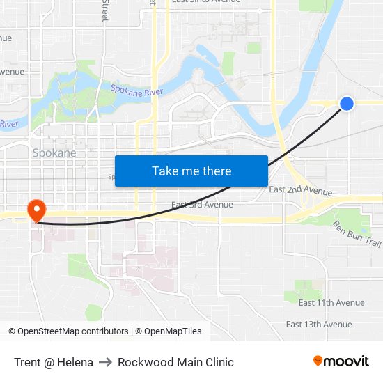 Trent @ Helena to Rockwood Main Clinic map