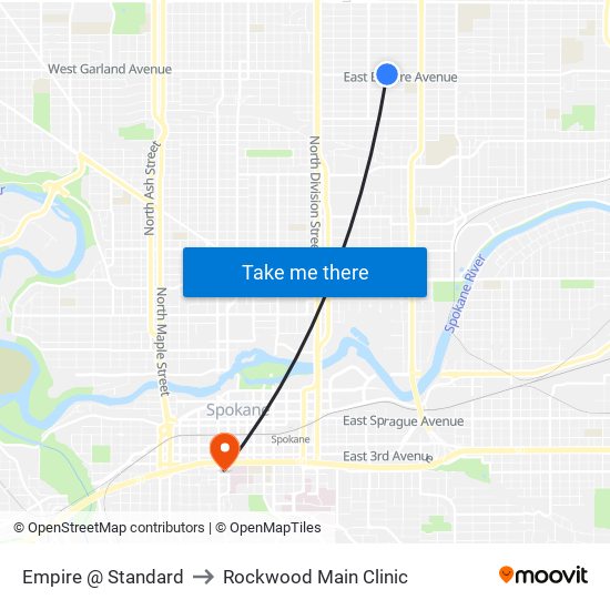 Empire @ Standard to Rockwood Main Clinic map