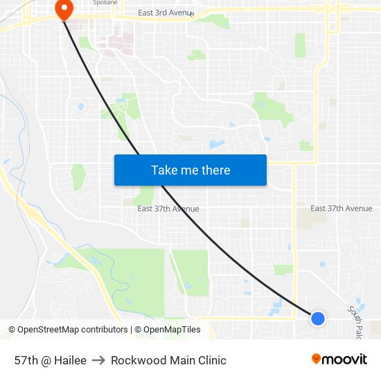 57th @ Hailee to Rockwood Main Clinic map