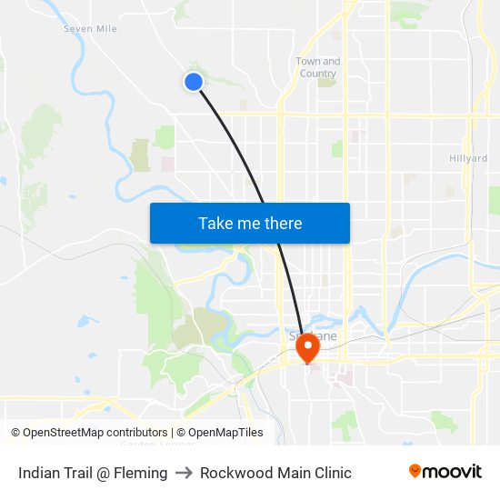 Indian Trail @ Fleming to Rockwood Main Clinic map