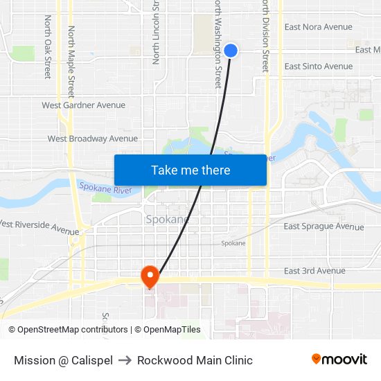 Mission @ Calispel to Rockwood Main Clinic map