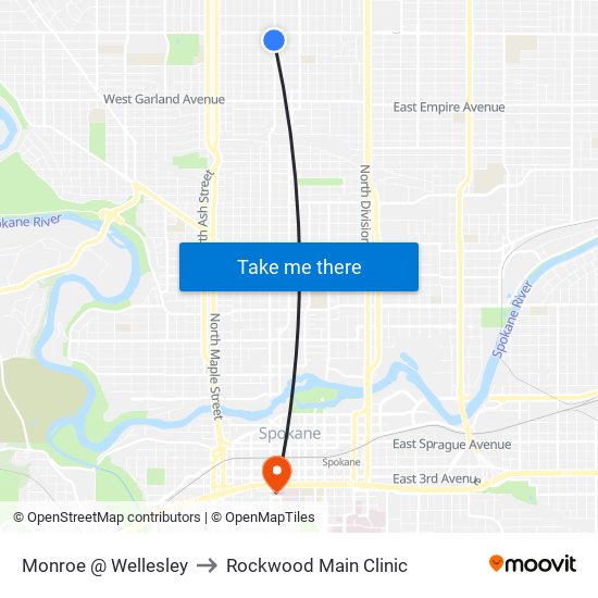 Monroe @  Wellesley to Rockwood Main Clinic map