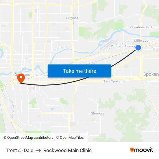 Trent @ Dale to Rockwood Main Clinic map