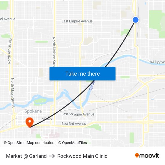 Market @ Garland to Rockwood Main Clinic map