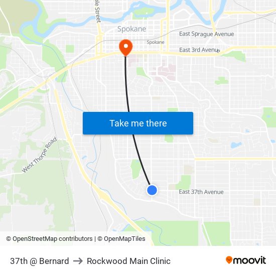 37th @ Bernard to Rockwood Main Clinic map