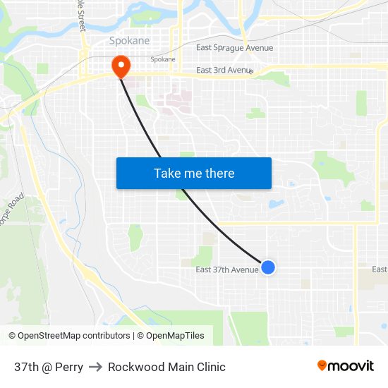 37th @ Perry to Rockwood Main Clinic map