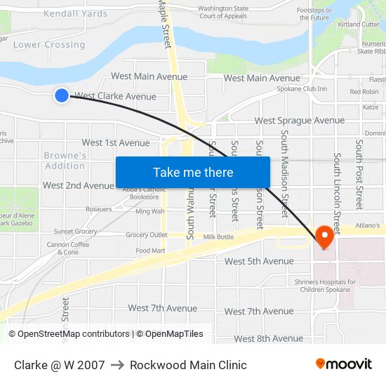 Clarke @ W 2007 to Rockwood Main Clinic map