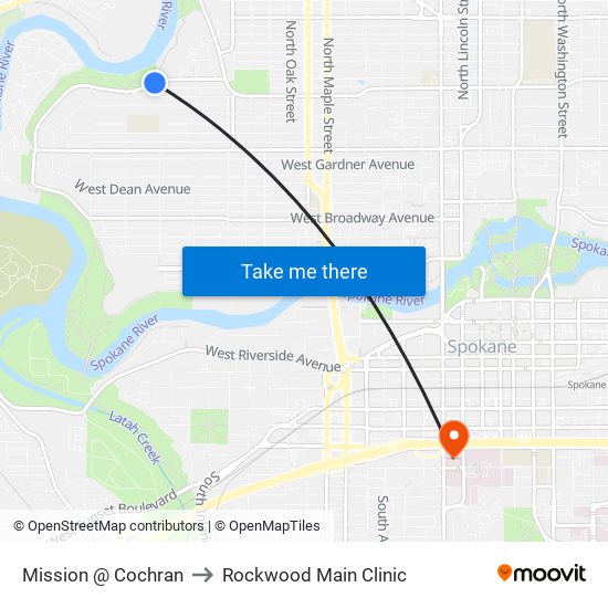 Mission @ Cochran to Rockwood Main Clinic map