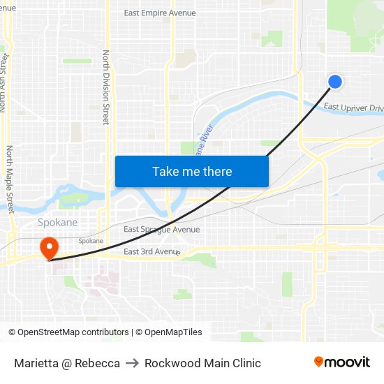 Marietta @ Rebecca to Rockwood Main Clinic map