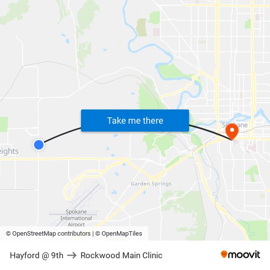 Hayford @ 9th to Rockwood Main Clinic map