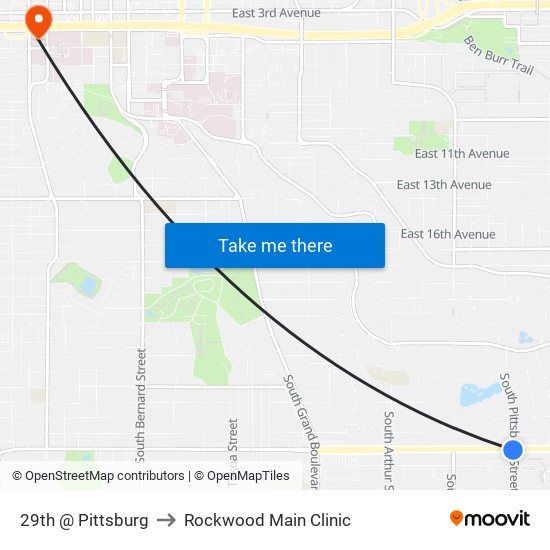 29th @ Pittsburg to Rockwood Main Clinic map