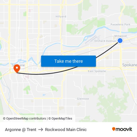 Argonne @ Trent to Rockwood Main Clinic map