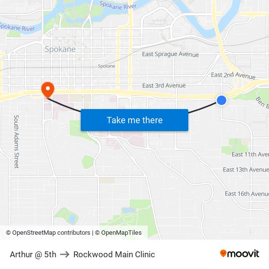 Arthur @ 5th to Rockwood Main Clinic map