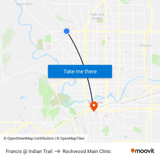 Francis @ Indian Trail to Rockwood Main Clinic map