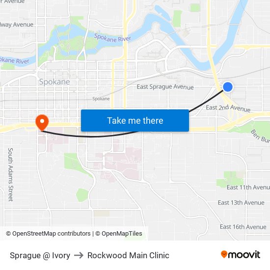 Sprague @ Ivory to Rockwood Main Clinic map