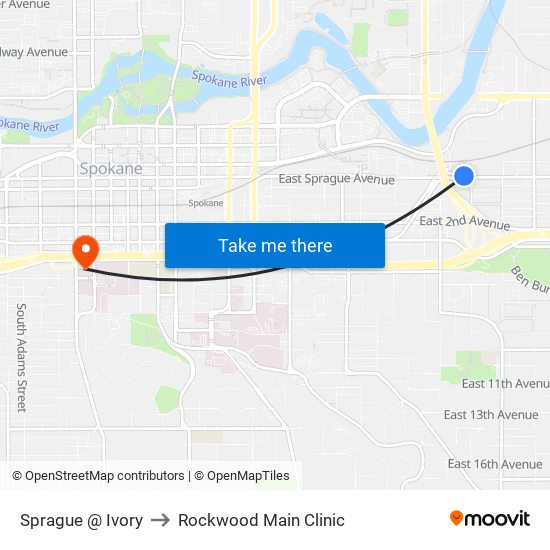 Sprague @ Ivory to Rockwood Main Clinic map