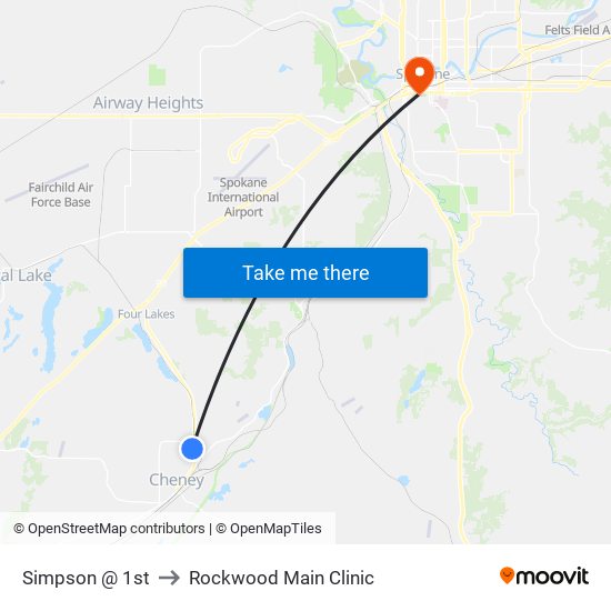 Simpson @ 1st to Rockwood Main Clinic map