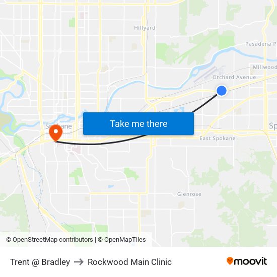 Trent @ Bradley to Rockwood Main Clinic map