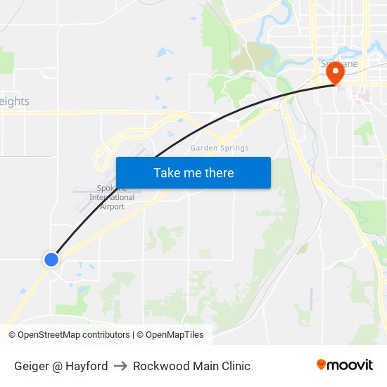 Geiger @ Hayford to Rockwood Main Clinic map