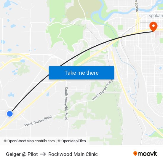 Geiger @ Pilot to Rockwood Main Clinic map