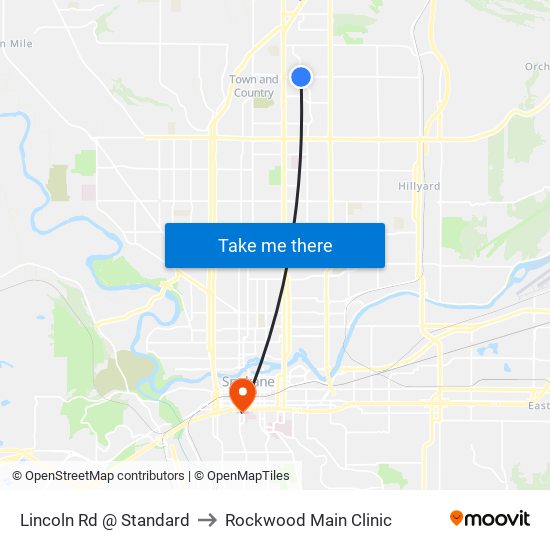 Lincoln Rd @ Standard to Rockwood Main Clinic map