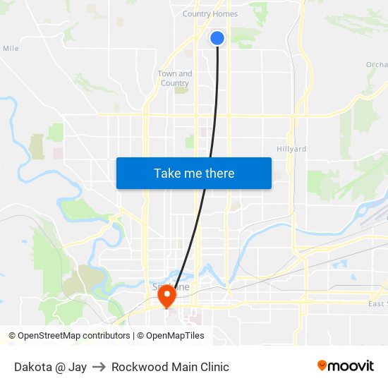 Dakota @ Jay to Rockwood Main Clinic map