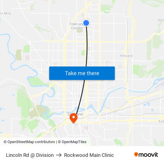 Lincoln Rd @ Division to Rockwood Main Clinic map